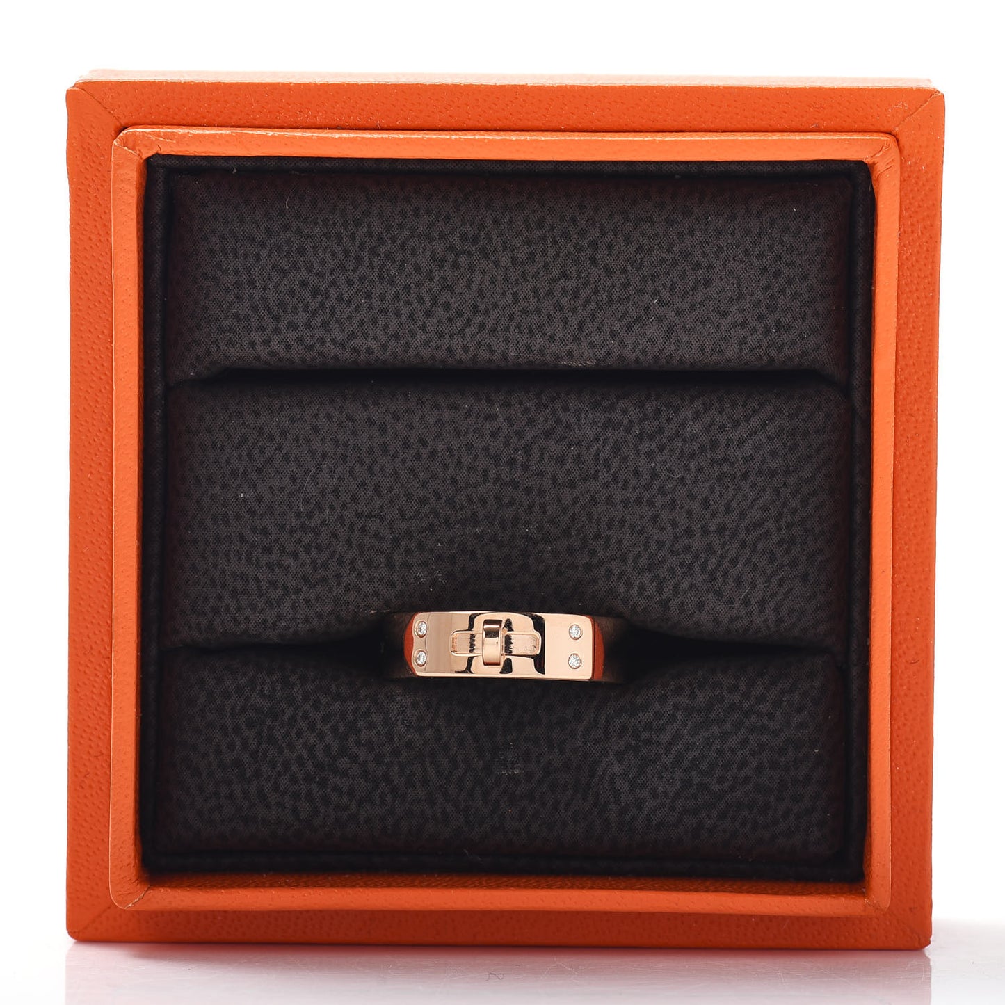 18K Rose Gold Diamond PM Kelly Ring 51 5.75