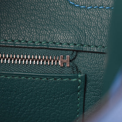 Hermes Togo Verso Birkin 35 Bleu Zanzibar Malachite 18 of 37