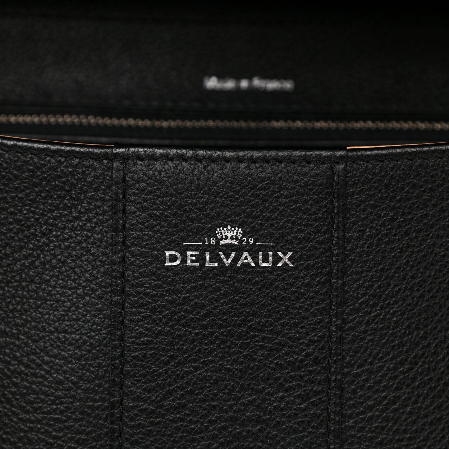 Grained Calfskin MM Brillant Satchel Black