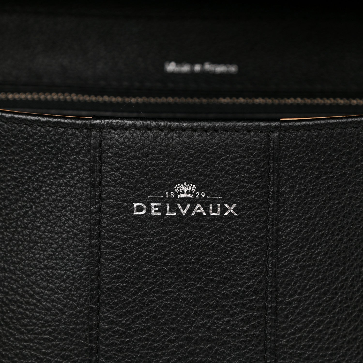 Delvaux Grained Calfskin MM Brillant Satchel Black 6 of 11