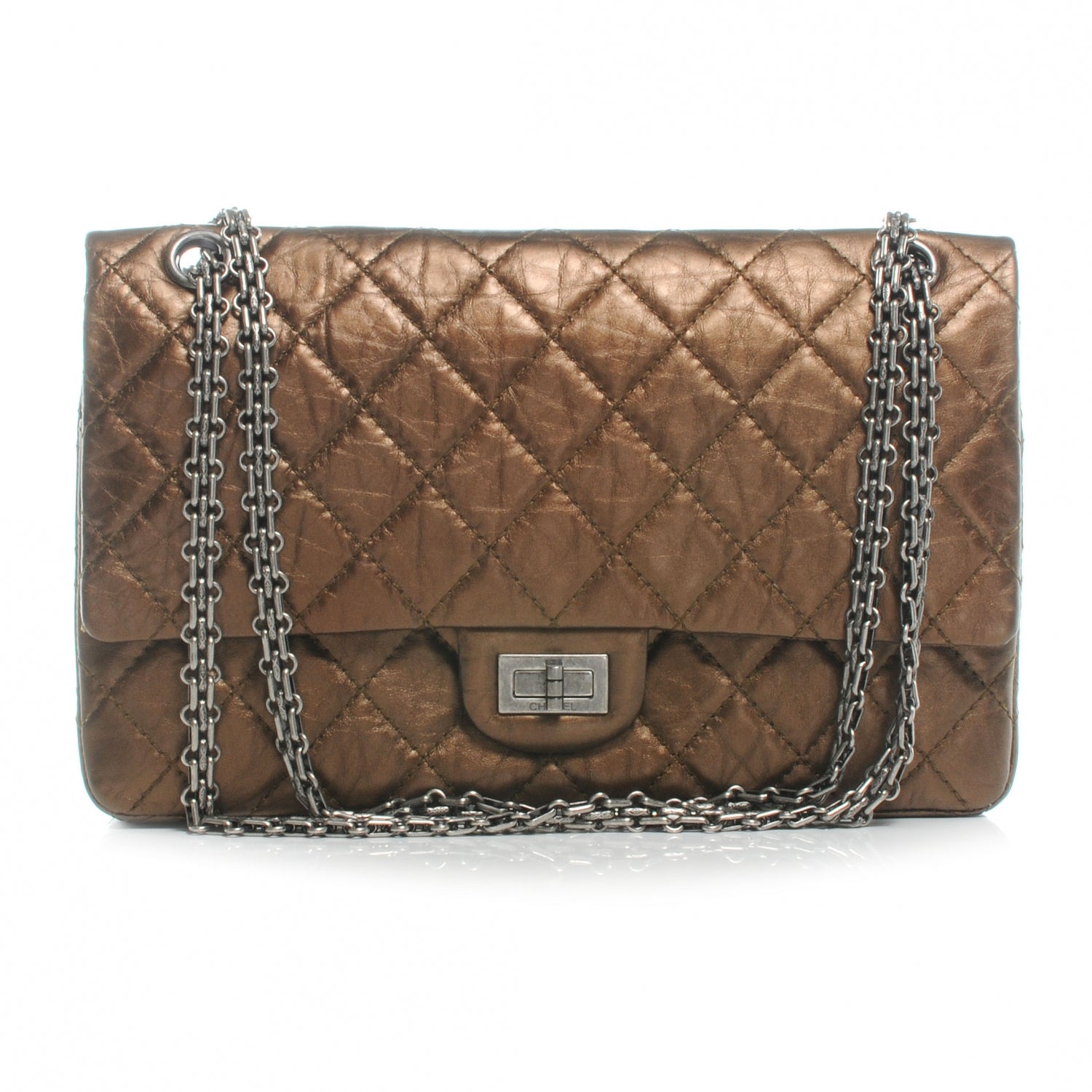 Chanel Aged Calfskin 2.55 Reissue 226 Flap Bronze 1 of 7