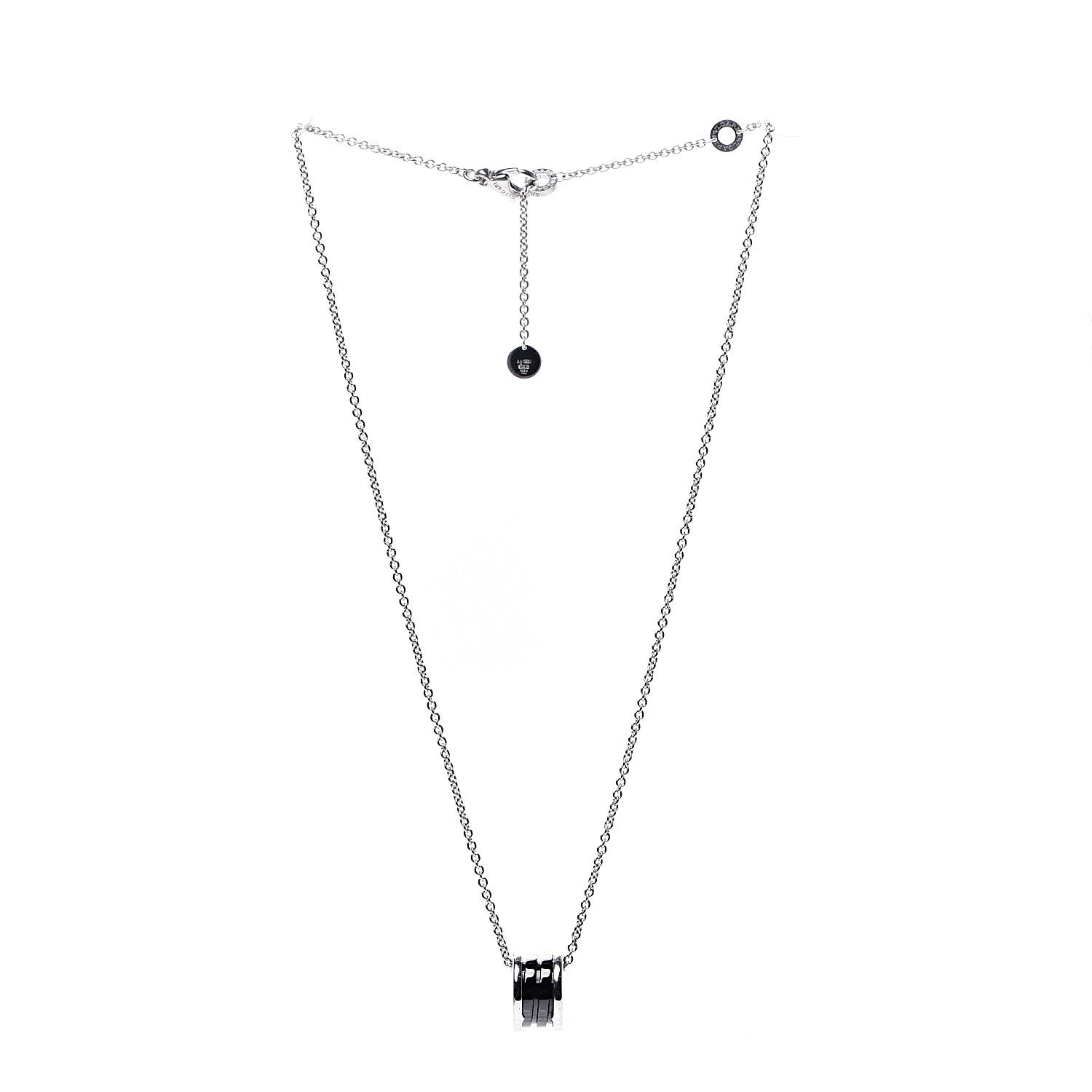 Bulgari Sterling Silver Ceramic Save The Children Pendant Necklace 2 of 7