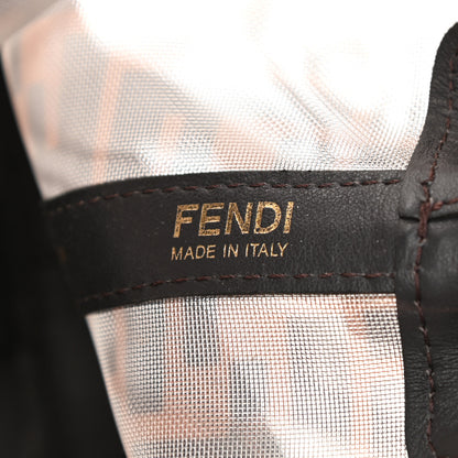 Fendi Mesh Vitello Grace F is Fendi FF 1974 Grande Mon Tresor Bucket Bag Marrone Black Ebano 6 of 10