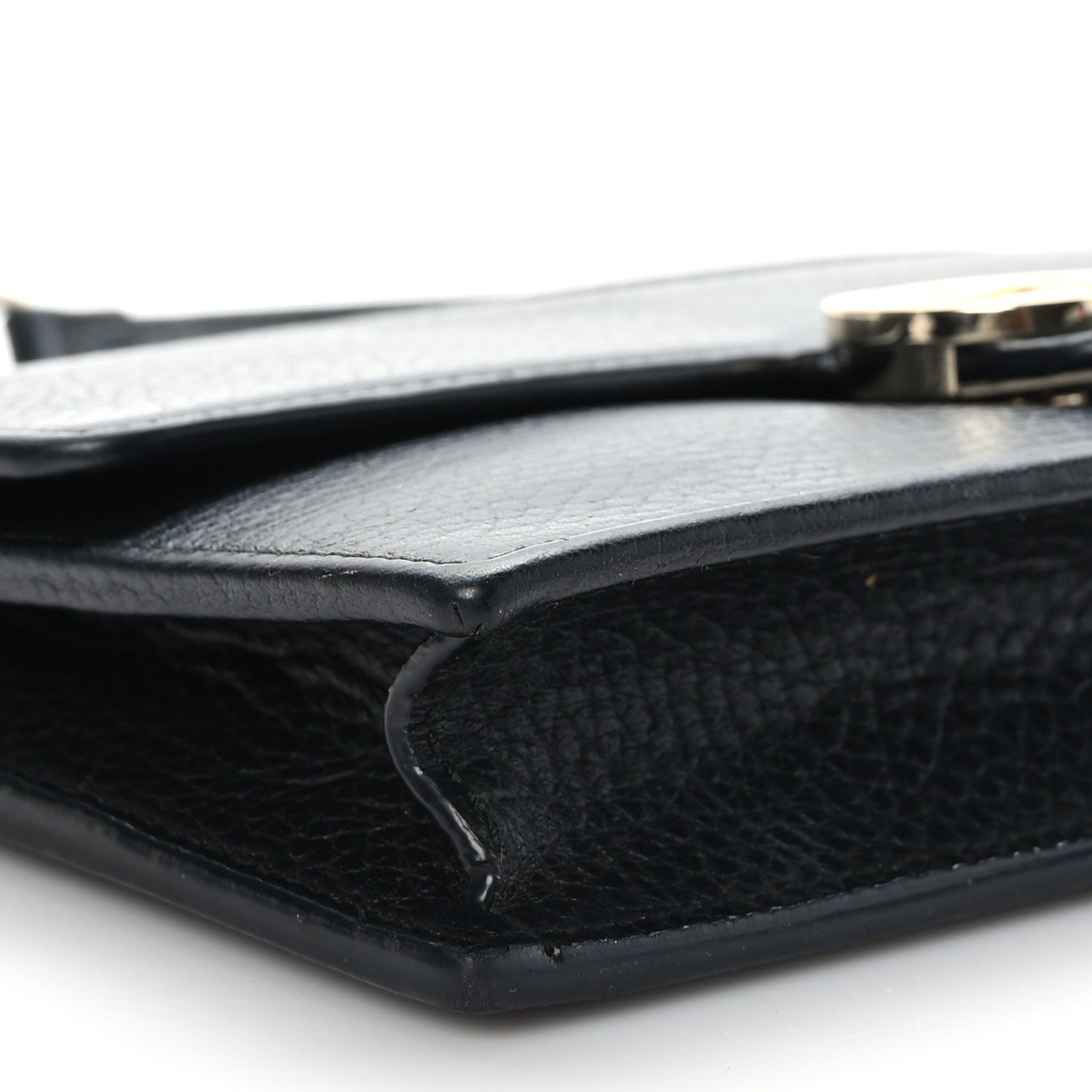 Gucci Dollar Calfskin Interlocking G Chain Wallet Black 7 of 8
