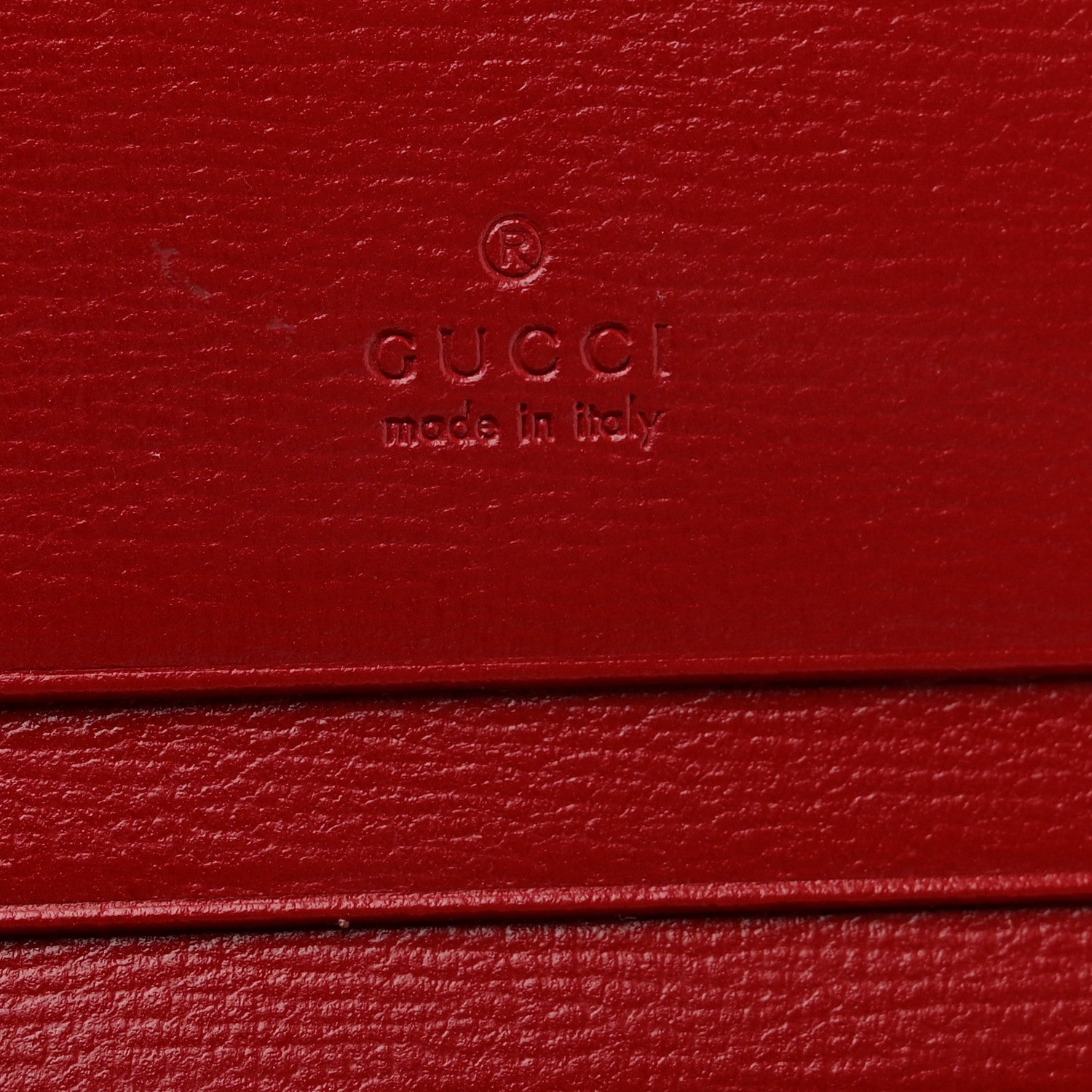 Gucci GG Supreme Monogram Azalea Calfskin Horsebit 1955 Card Case Wallet Beige Ebony New Cherry Red 6 of 7