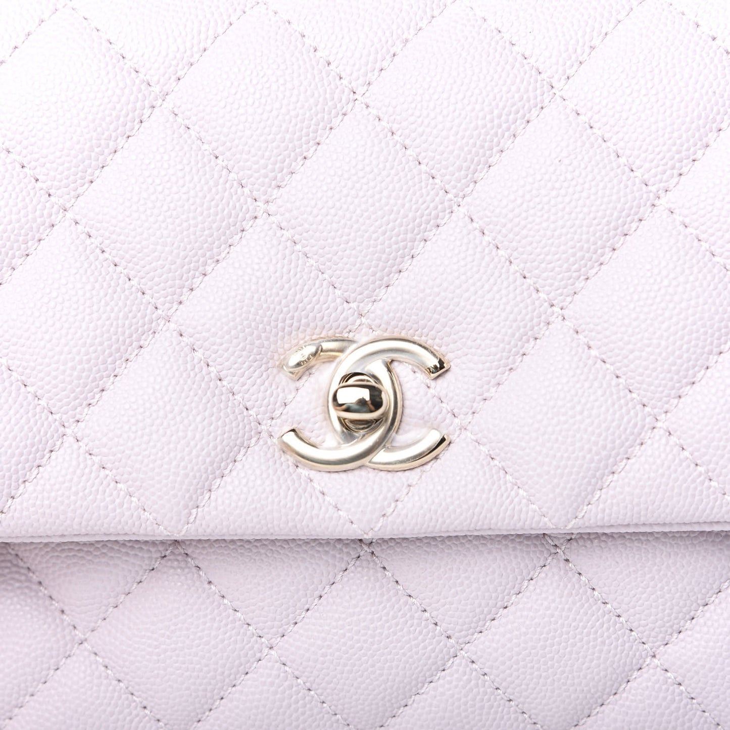 Caviar Quilted Mini Coco Handle Flap Lilas Lilac
