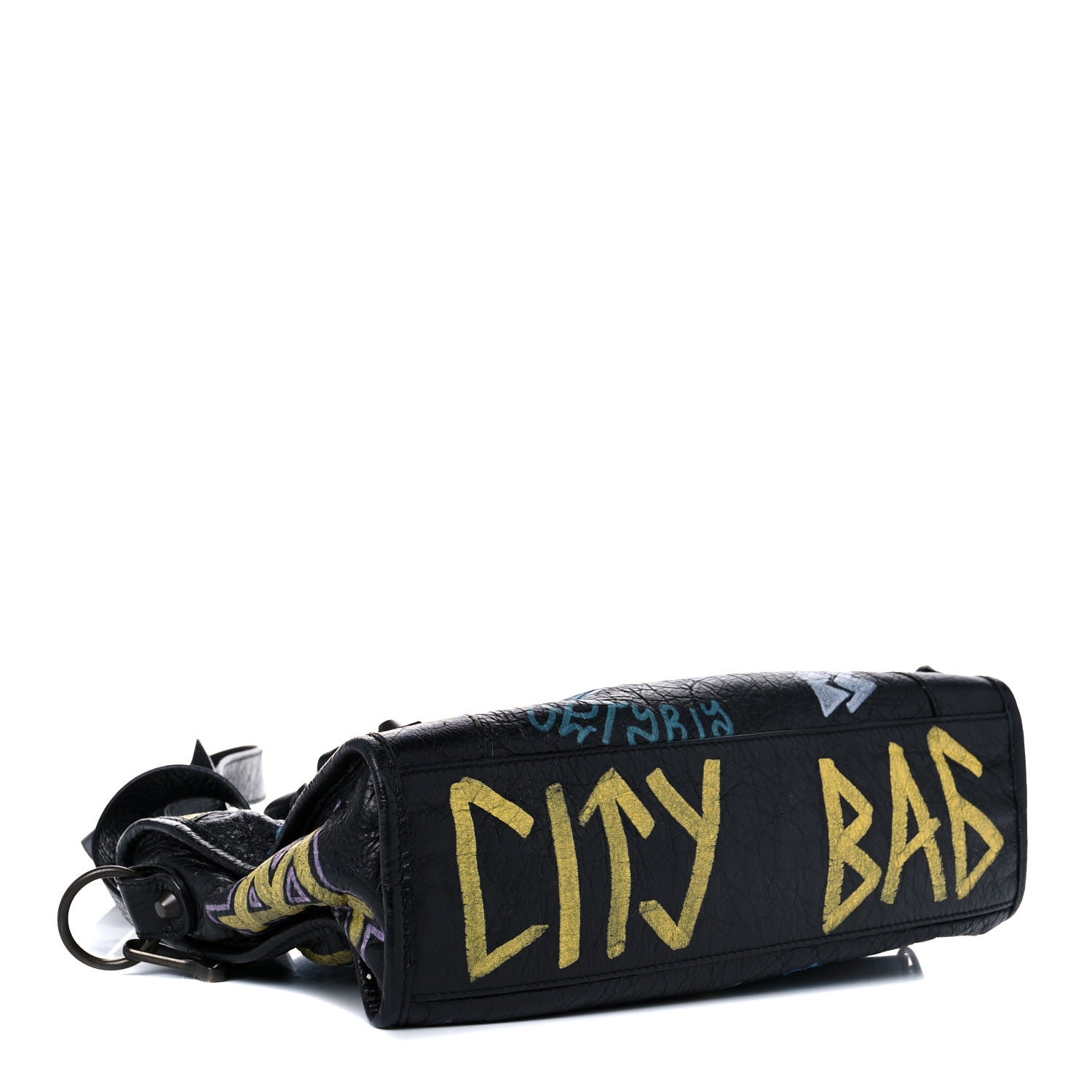Balenciaga Agneau Graffiti All Over Classic Hardware S City Black Multicolor 4 of 13