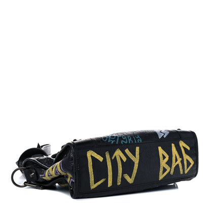 Balenciaga Agneau Graffiti All Over Classic Hardware S City Black Multicolor 4 of 13