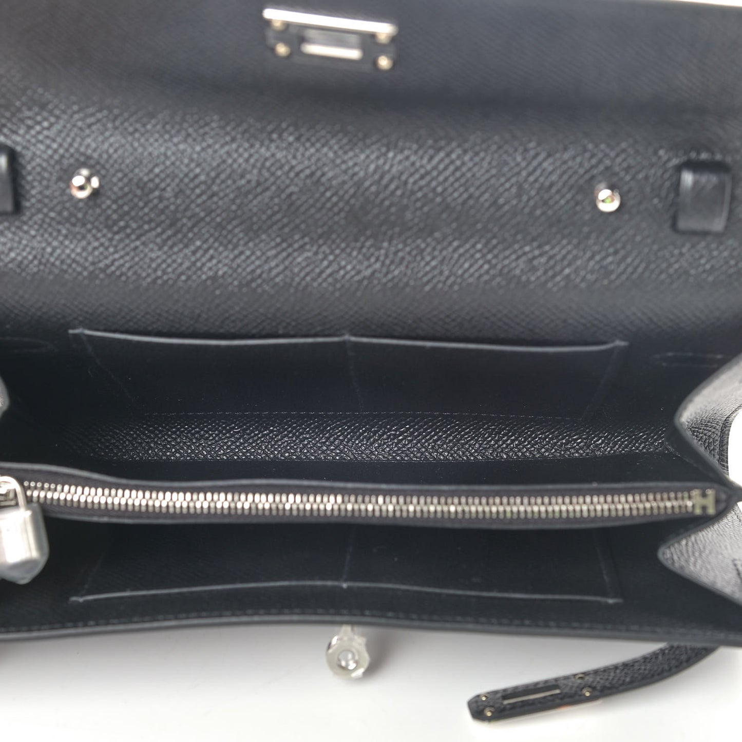 Epsom Matte Alligator Touch Kelly Wallet To Go Black