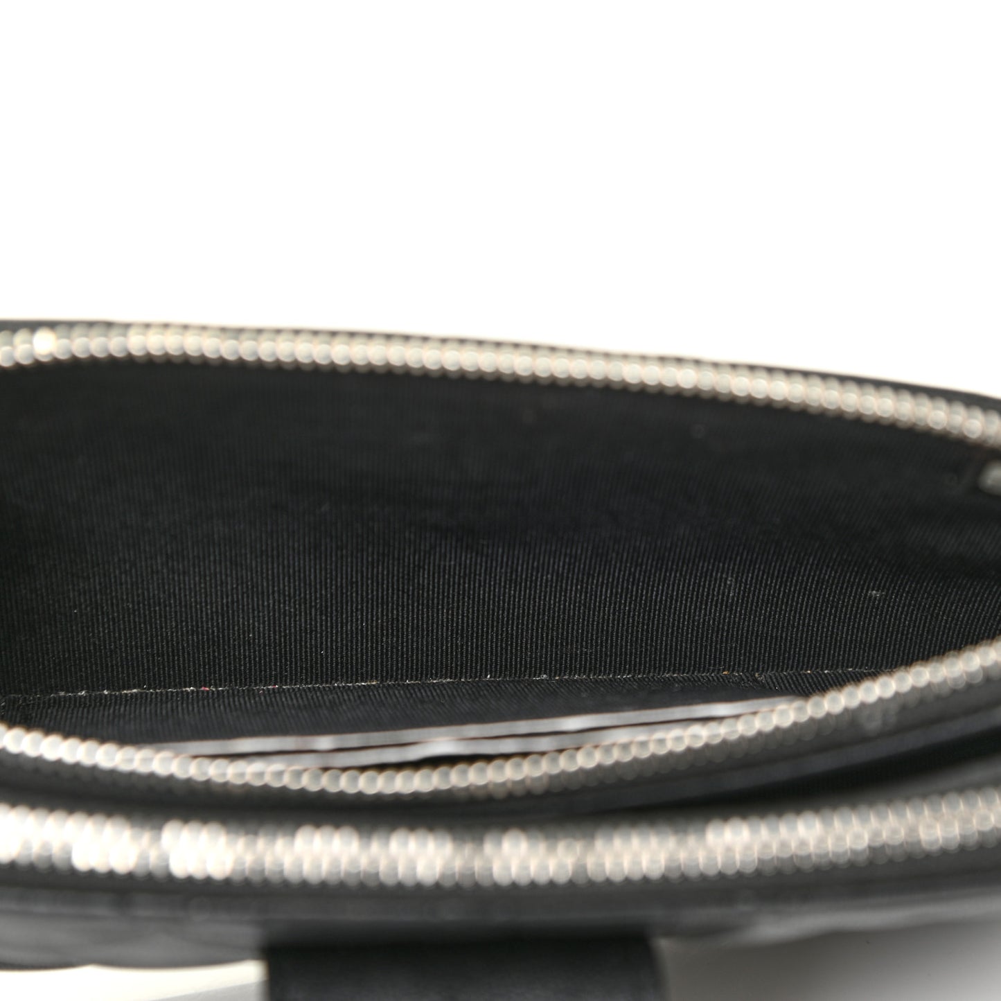 Lambskin Quilted CC Box Clutch With Chain Black