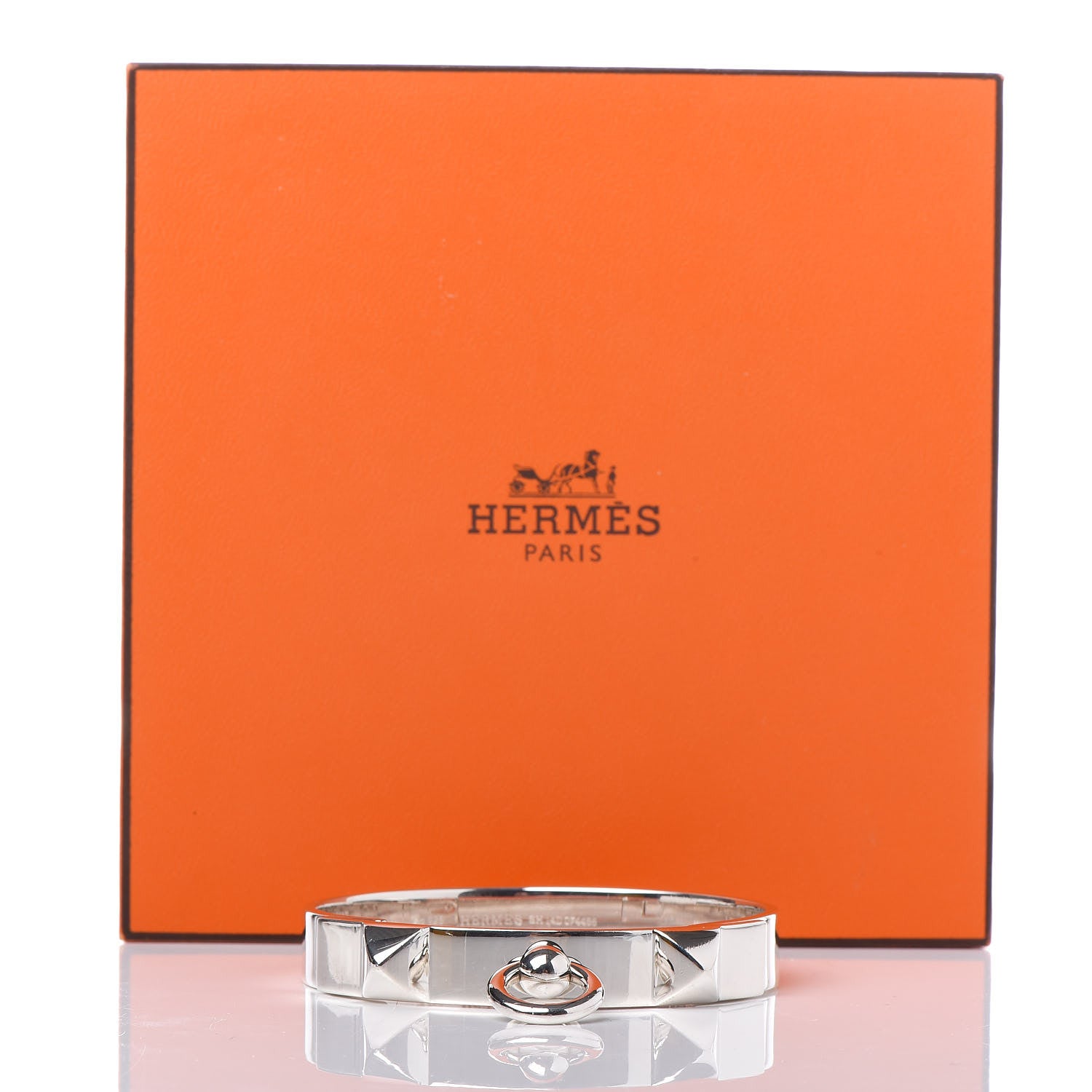 Hermes Sterling Silver PM Collier De Chien Bracelet SH 5 of 5