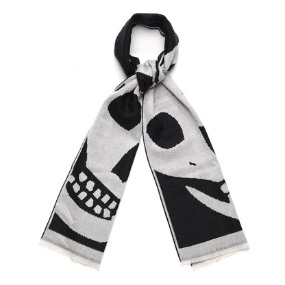 Alexander McQueen Wool Oversized Skull Scarf Grey 1 of 5
