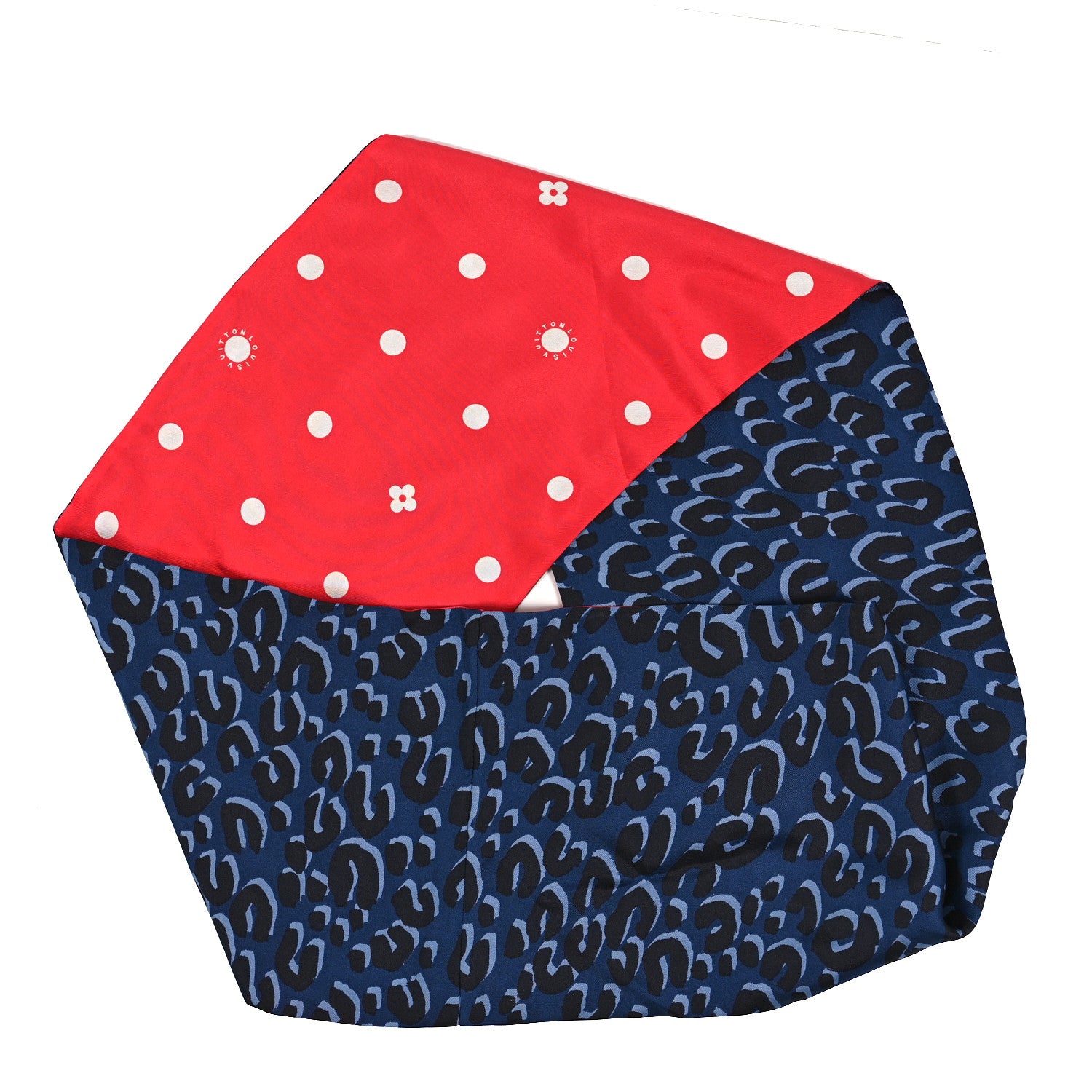 Louis Vuitton Silk Leopard Snood Scarf Red 2 of 5