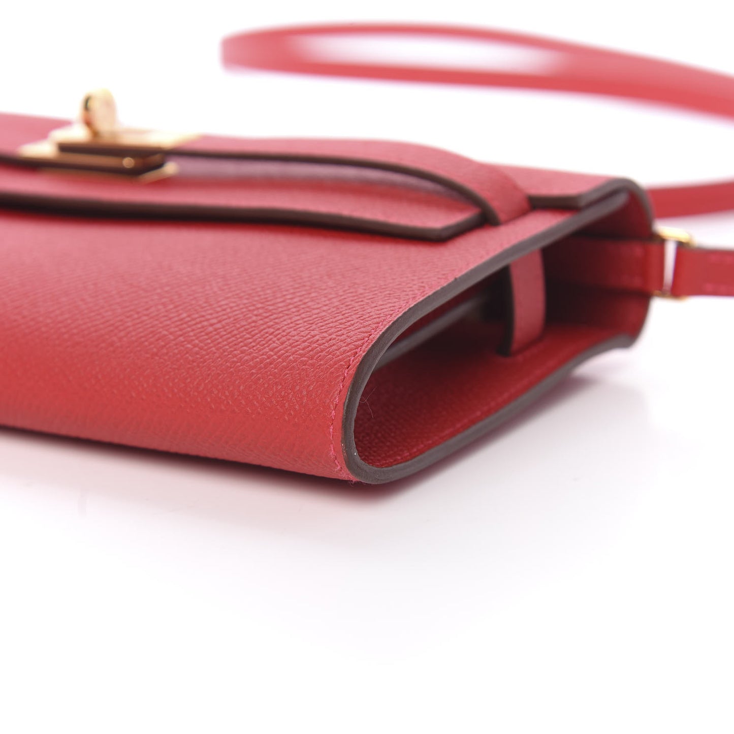 Epsom Kelly Wallet To Go Rouge Casaque