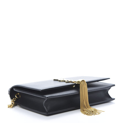 Saint Laurent Smooth Calfskin Classic Monogram Kate Tassel Chain Wallet Black 4 of 14