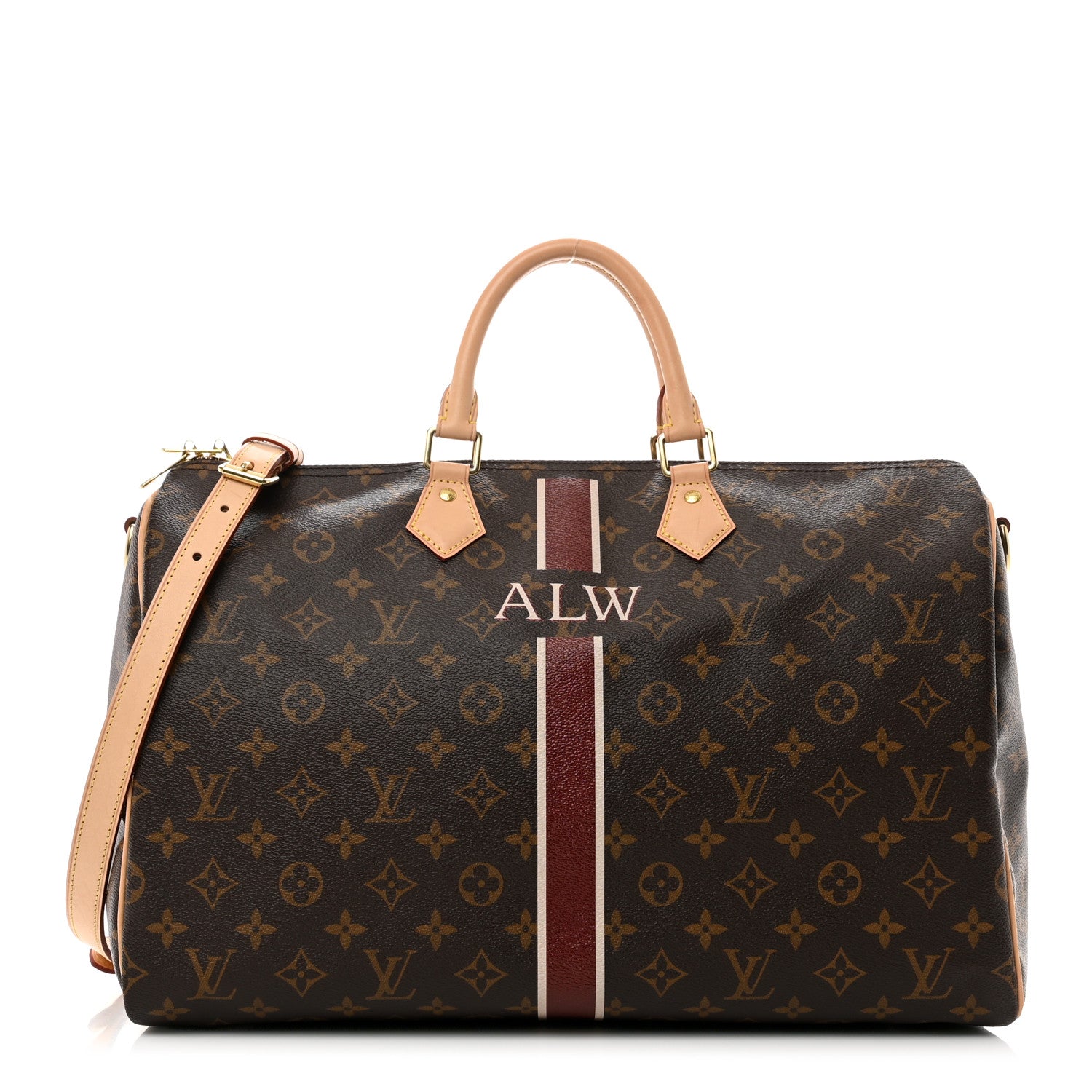 Louis Vuitton Monogram My LV Heritage Speedy Bandouliere 40 Bordeaux White 1 of 9