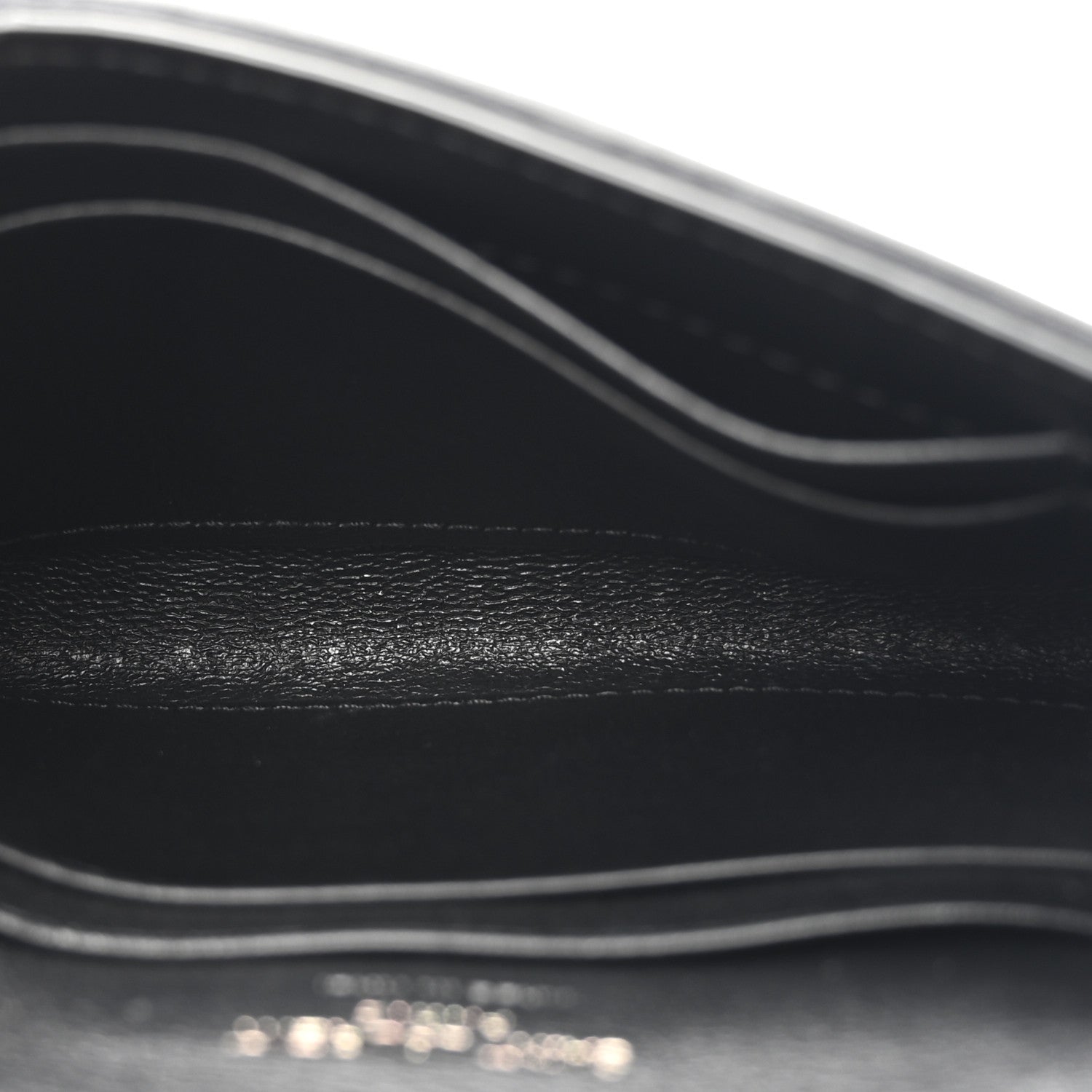 Saint Laurent Calfskin Nylon Matelasse Chevron Small Monogram Envelope Wallet Black 5 of 8