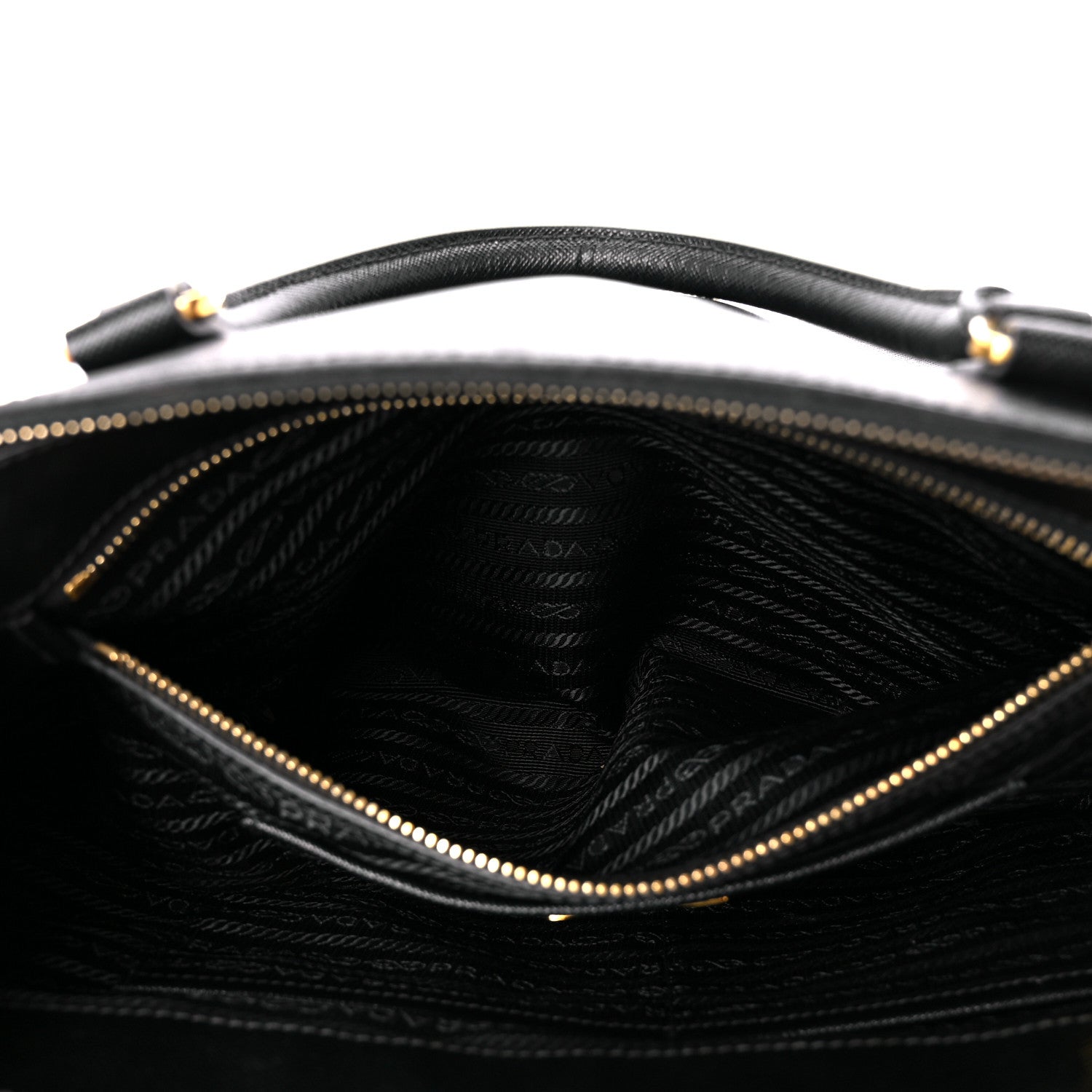 Prada Saffiano Medium Galleria Double Zip Tote Black 6 of 12
