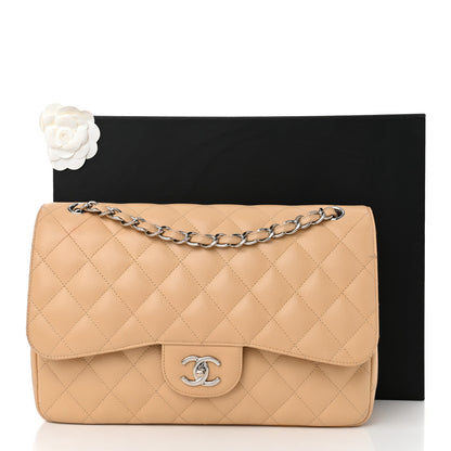 Chanel Caviar Quilted Jumbo Double Flap Beige 13 of 13