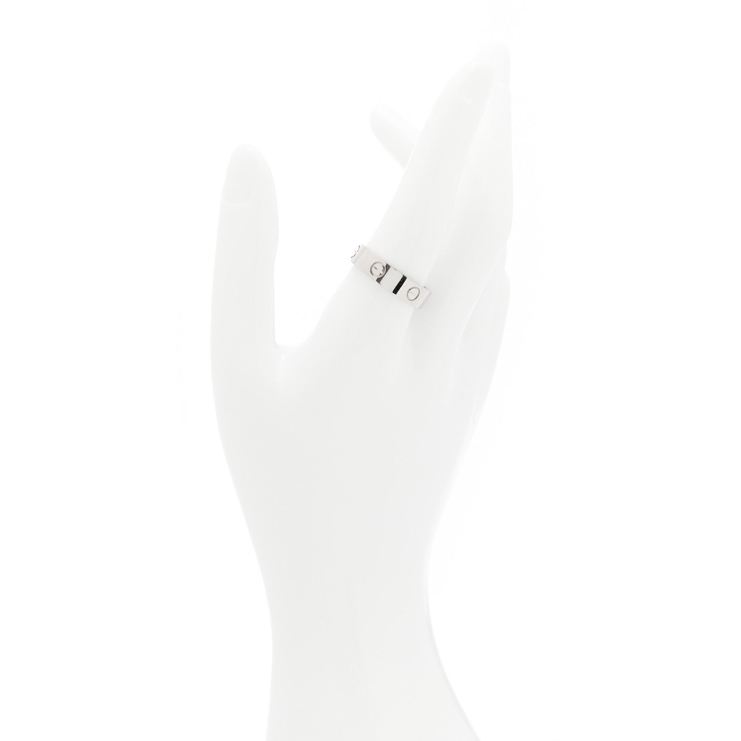Cartier 18K White Gold 5.5mm LOVE Ring 61 9.5 2 of 4