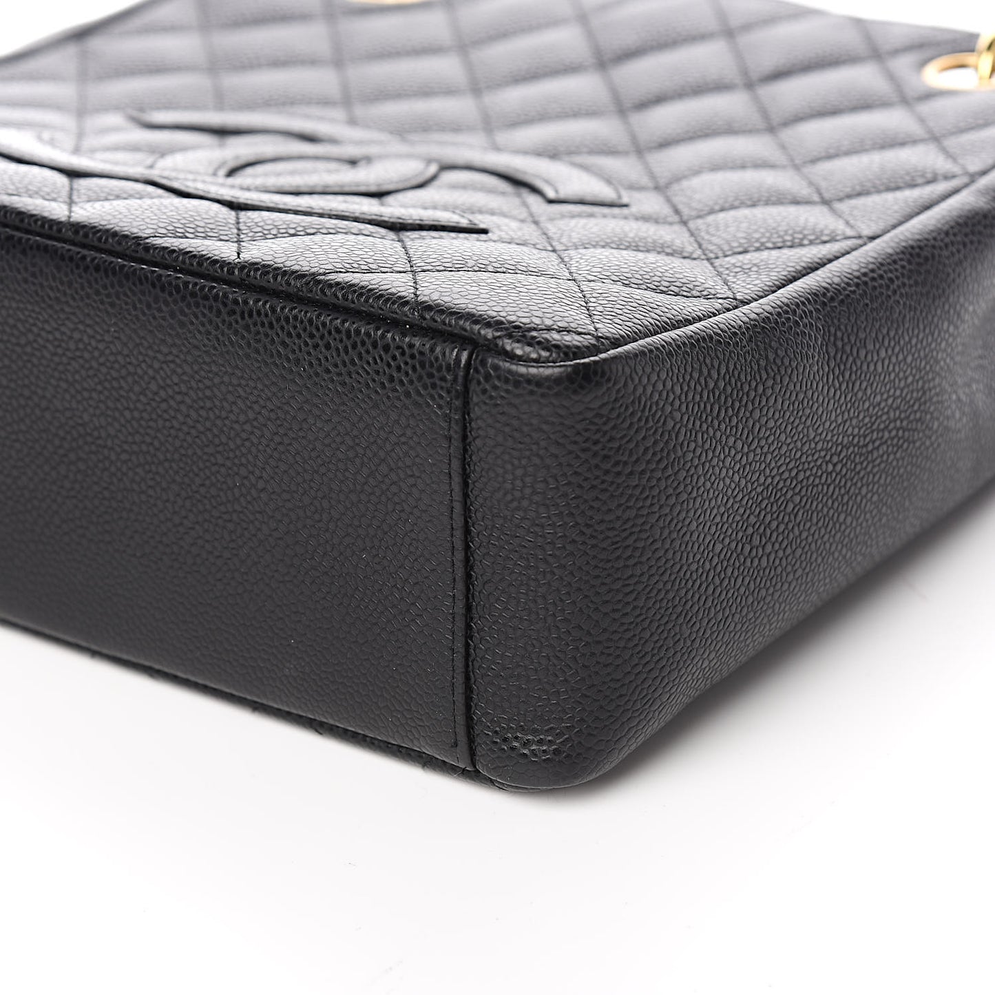 Caviar Quilted Petit Shopping Tote PST Black