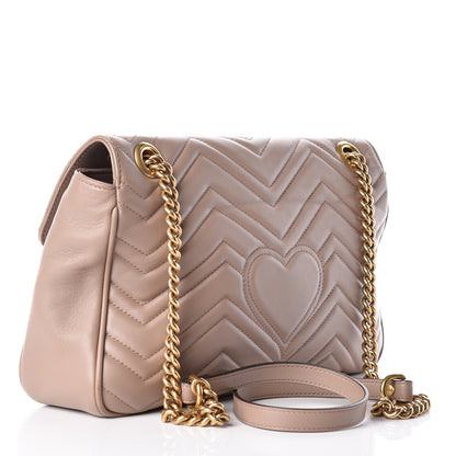 Gucci Calfskin Matelasse Medium GG Marmont Shoulder Bag Porcelain Rose 3 of 9