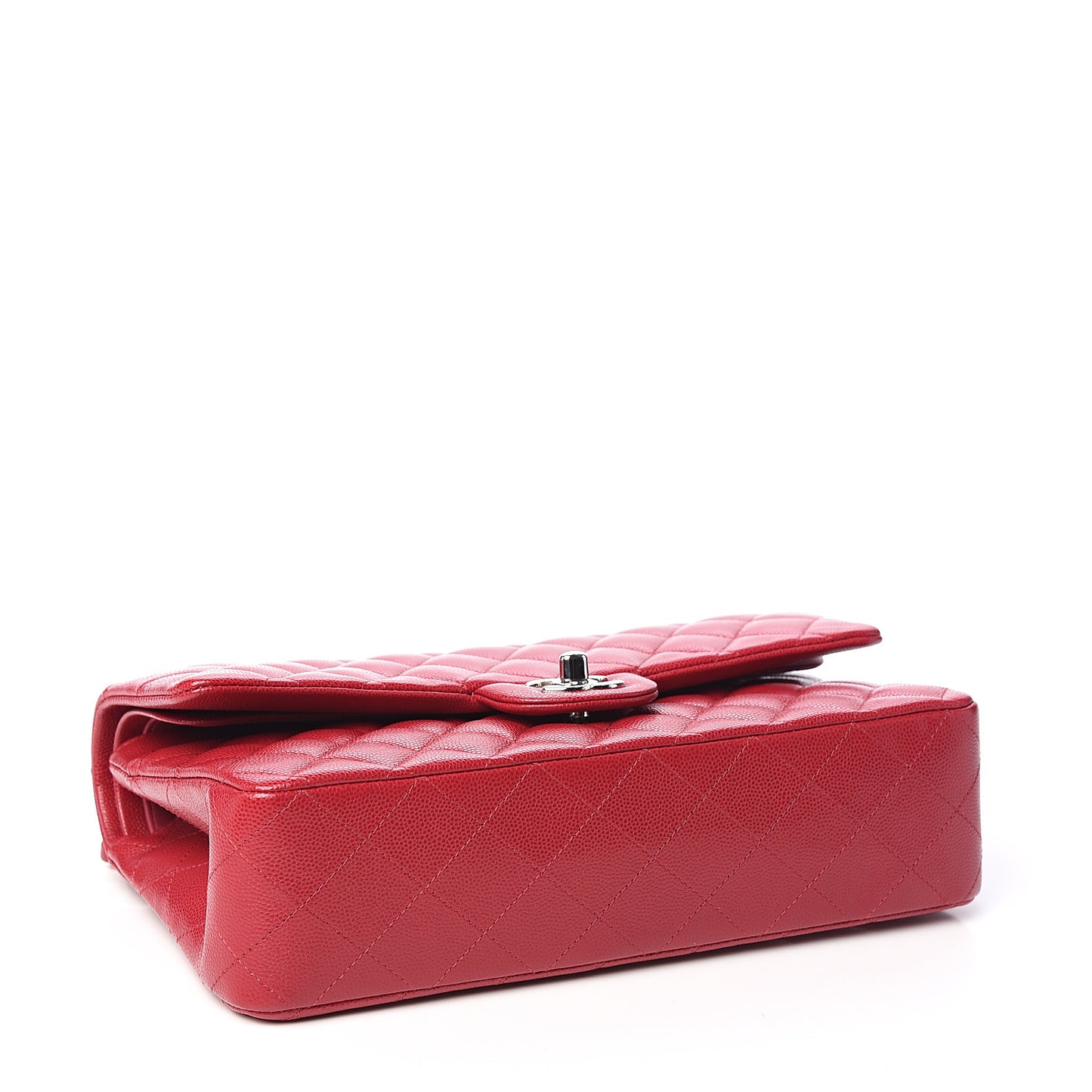 Caviar Quilted Medium Double Flap Dark Pink