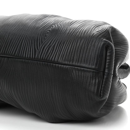Bottega Veneta Bark Calfskin Embossed The Pouch Oversized Clutch Black 10 of 10