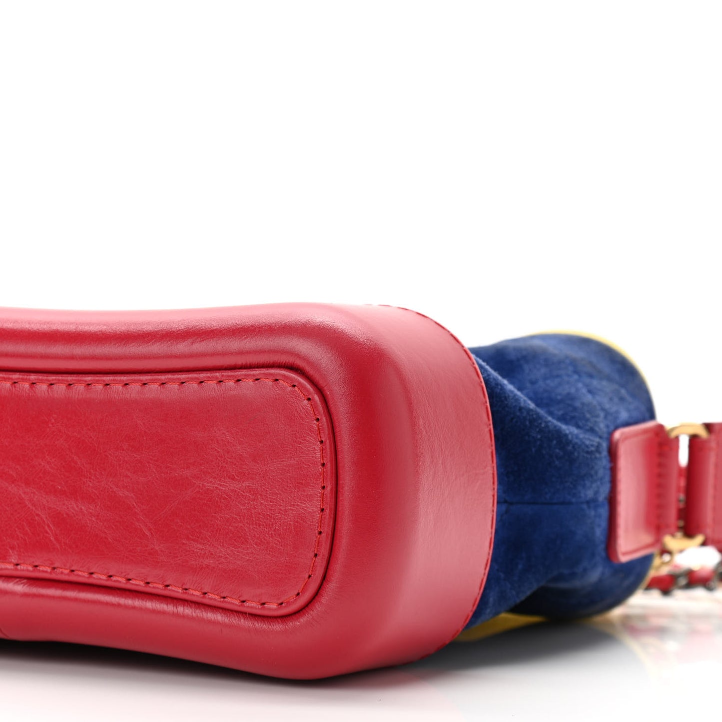 Suede Calfskin Quilted Small Gabrielle Hobo Red Blue Yellow
