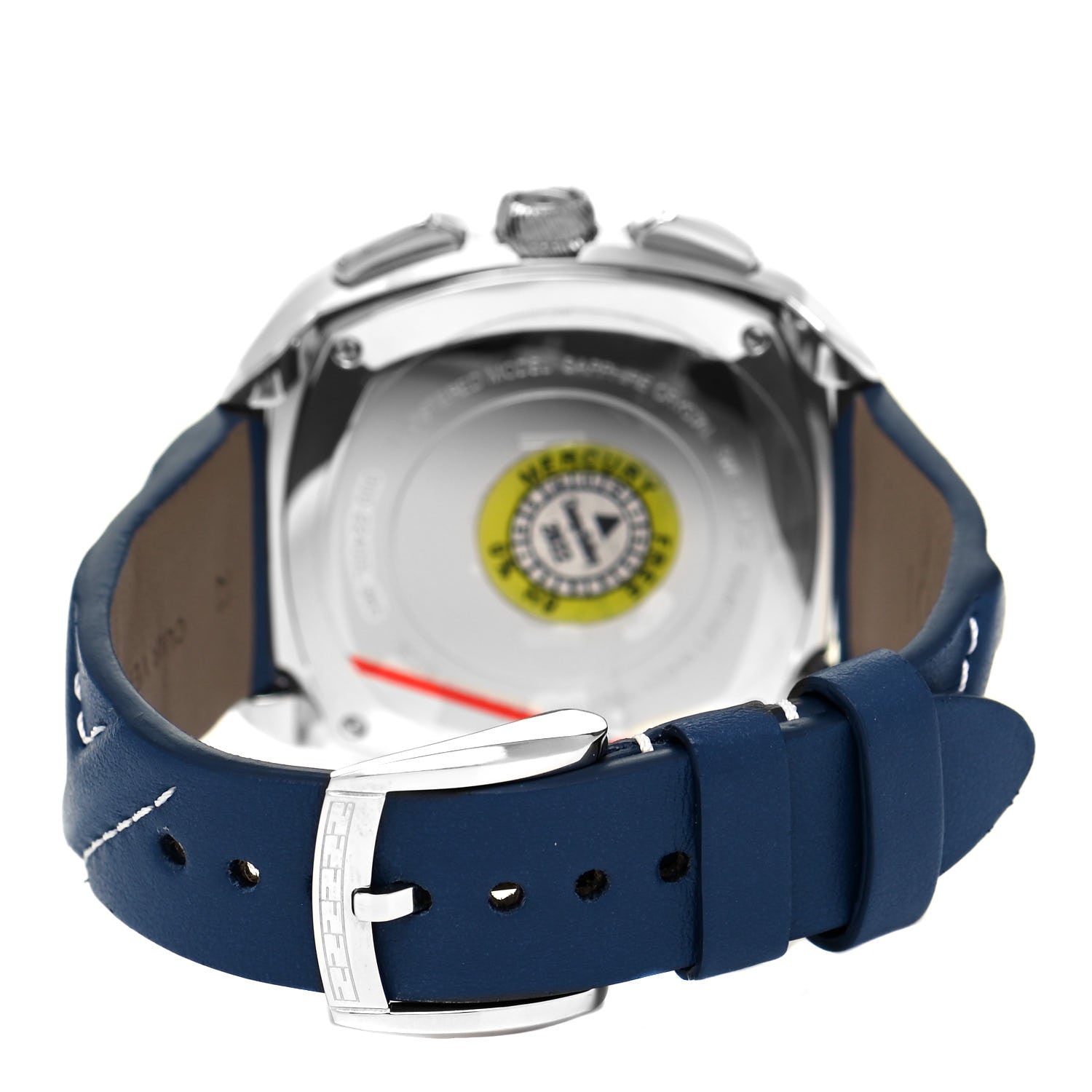 Fendi Stainless Steel Calfskin 44mm Momento Chronograph Quartz Watch Blue 3 of 5