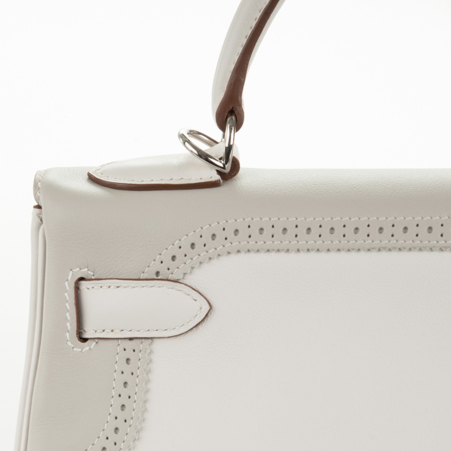 Hermes Togo Swift Ghillies Kelly 32 White Gris Perle 13 of 26
