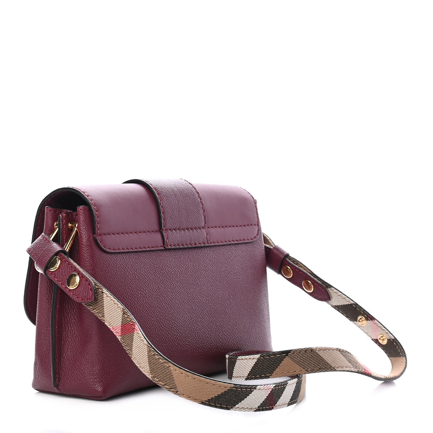 Soft Grain Calfskin Small Buckle Bag Dark Plum