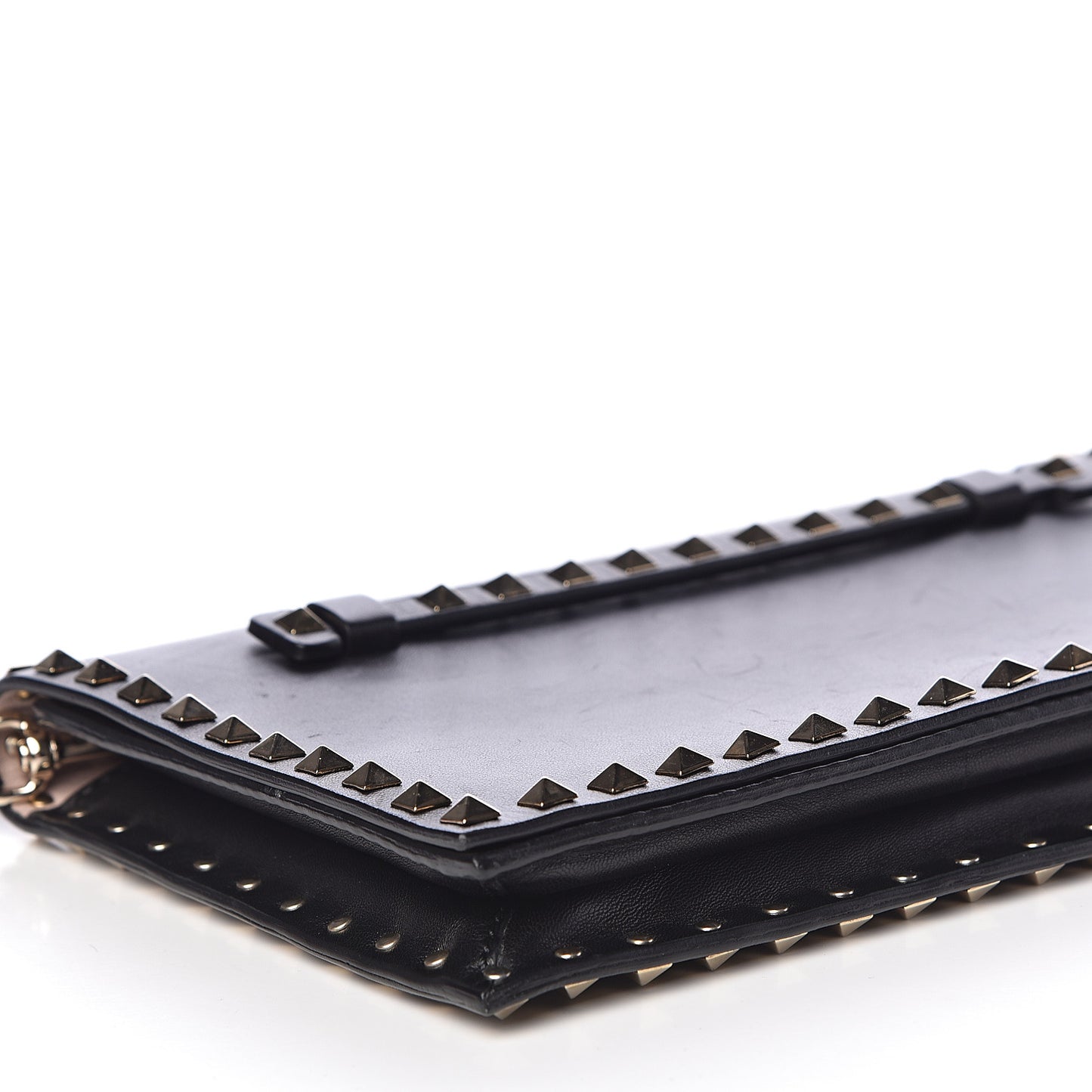 Nappa Rockstud Wristlet Clutch Black