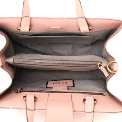 Gucci Calfskin Matelasse GucciGhost Small GG Marmont Tote Perfect Pink Rosa Ivory 5 of 12