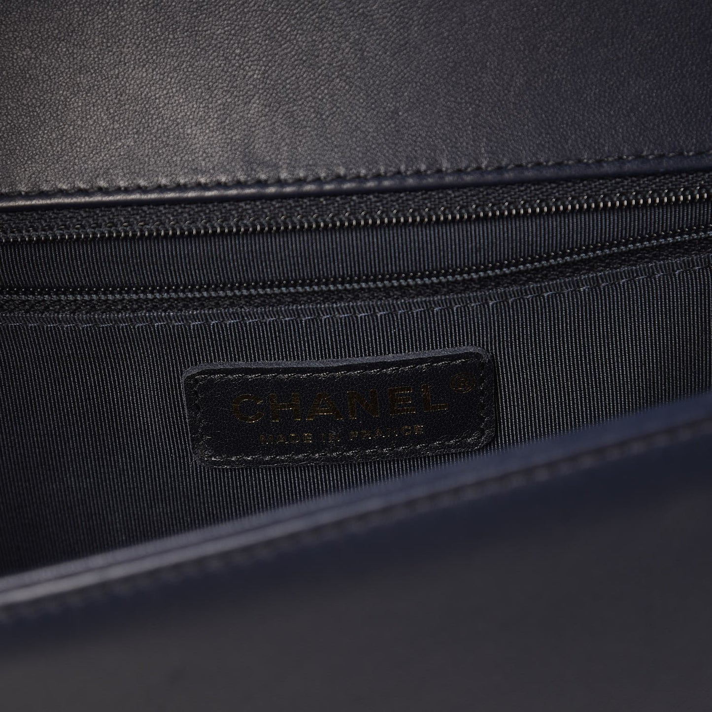 Lambskin Quilted New Medium Boy Flap Dark Navy