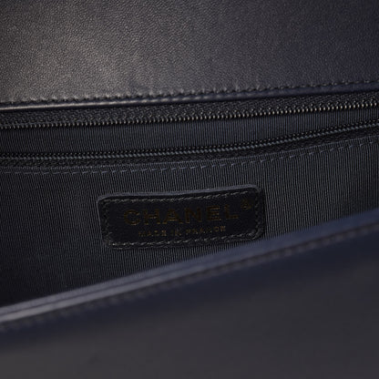 Chanel Lambskin Quilted New Medium Boy Flap Dark Navy 8 of 10