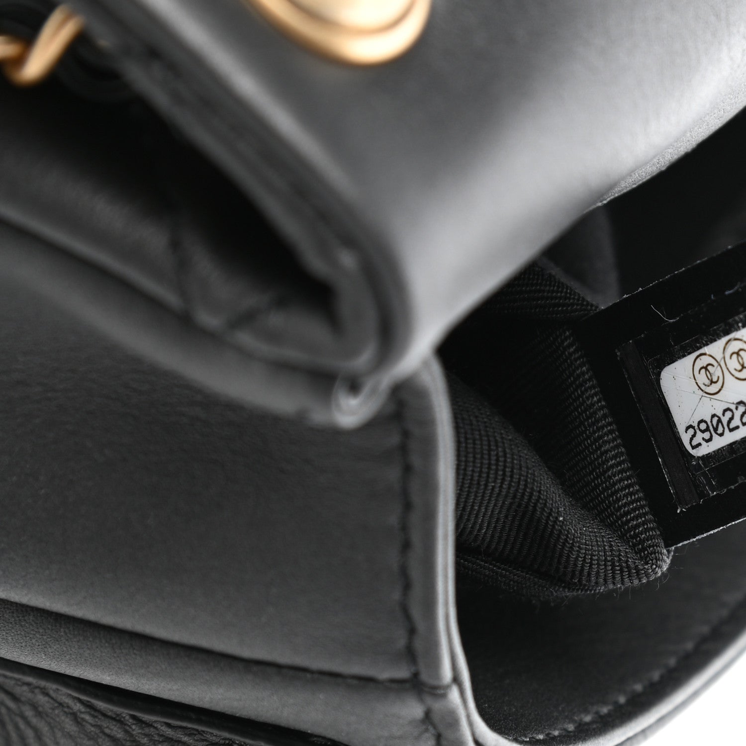 Chanel Calfskin Quilted Top Handle Flap Black 7 of 9