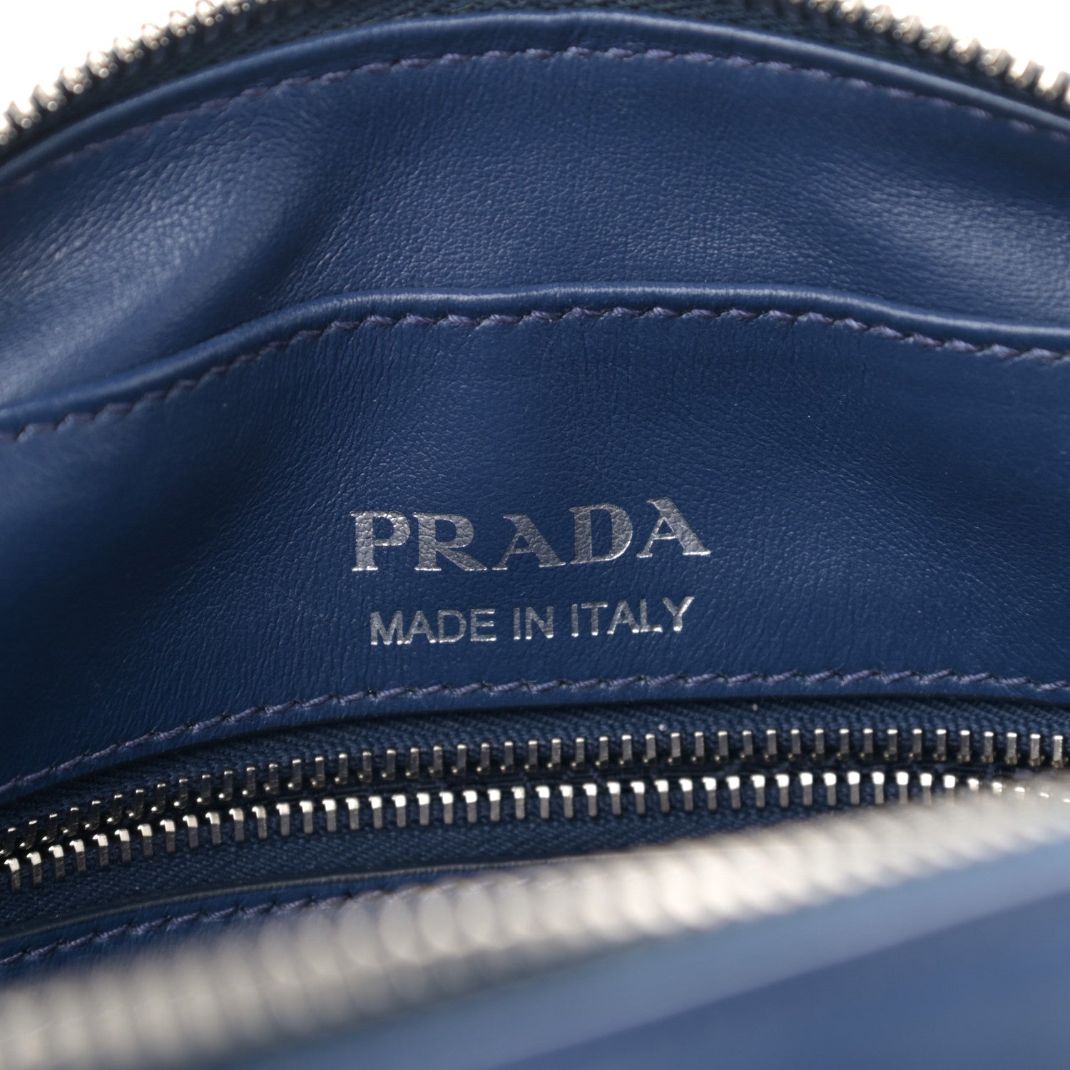 Prada Soft Calfskin Diagramme Crossbody Bag Bleuette 6 of 10