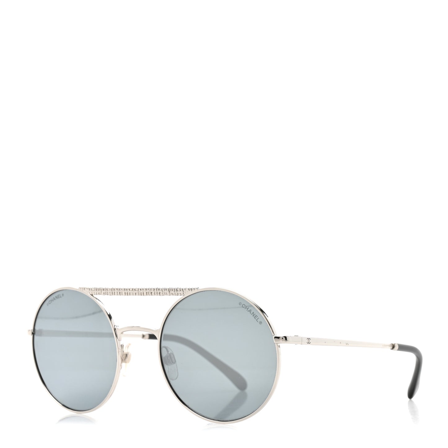 Metal Winter Round Sunglasses 4232 Silver