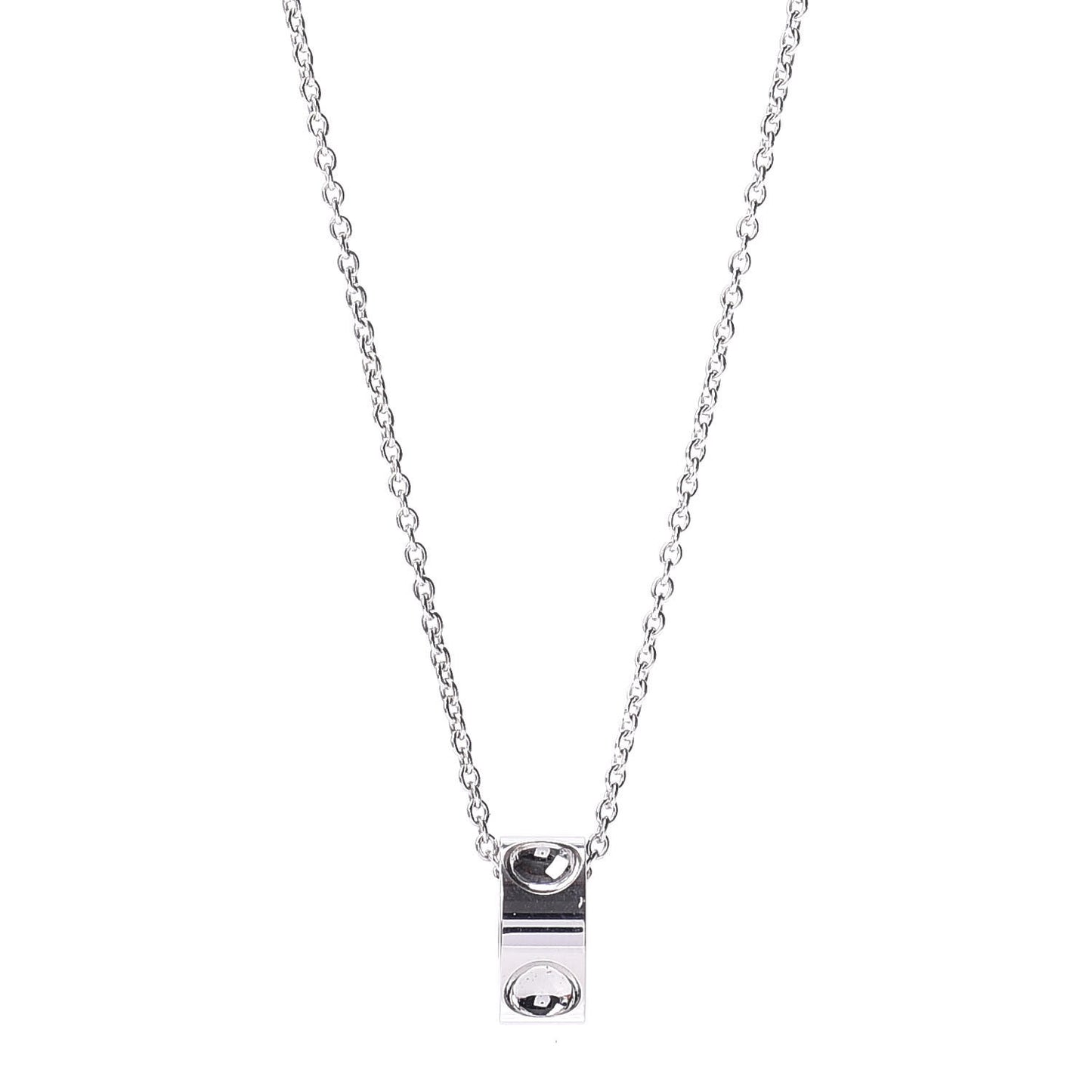 18K White Gold Empreinte Pendant Necklace