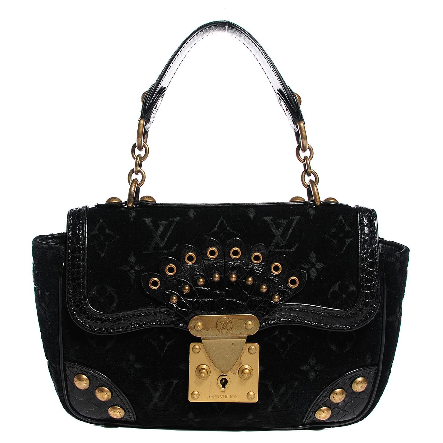Monogram Velours Alligator Irvine Black
