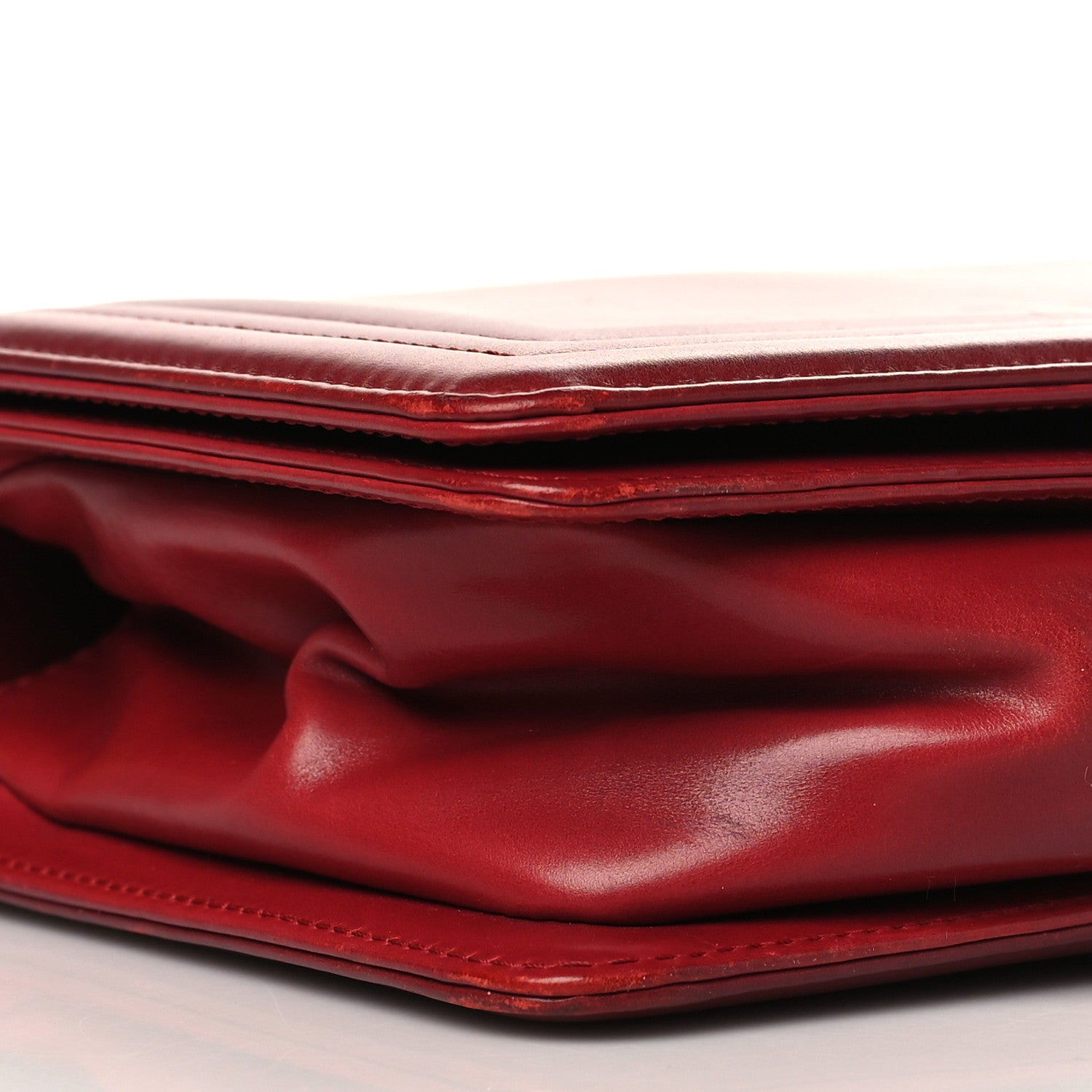 Chanel Glazed Calfskin Medium Boy Flap Red 8 of 9