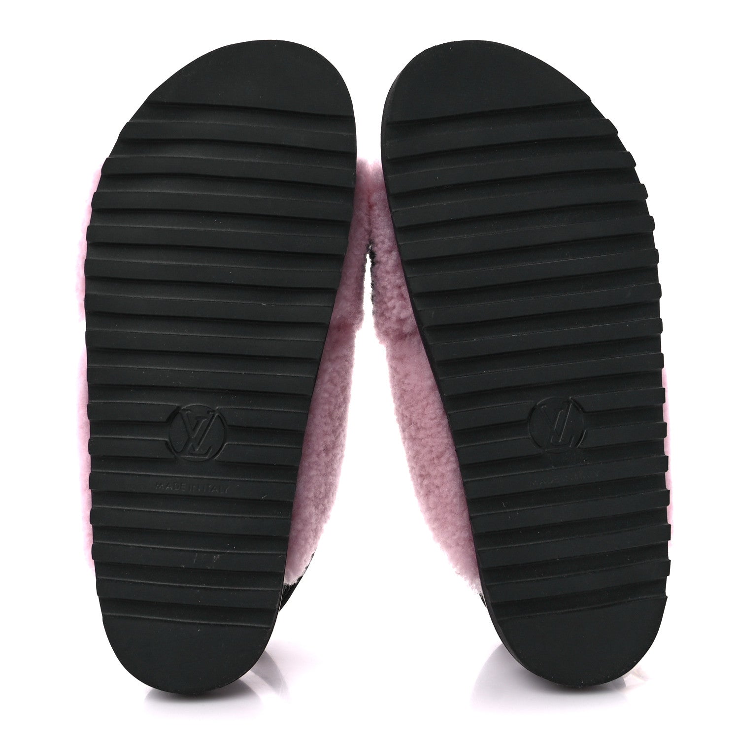 Louis Vuitton Shearling Paseo Sandals 37.5 Pink 5 of 8
