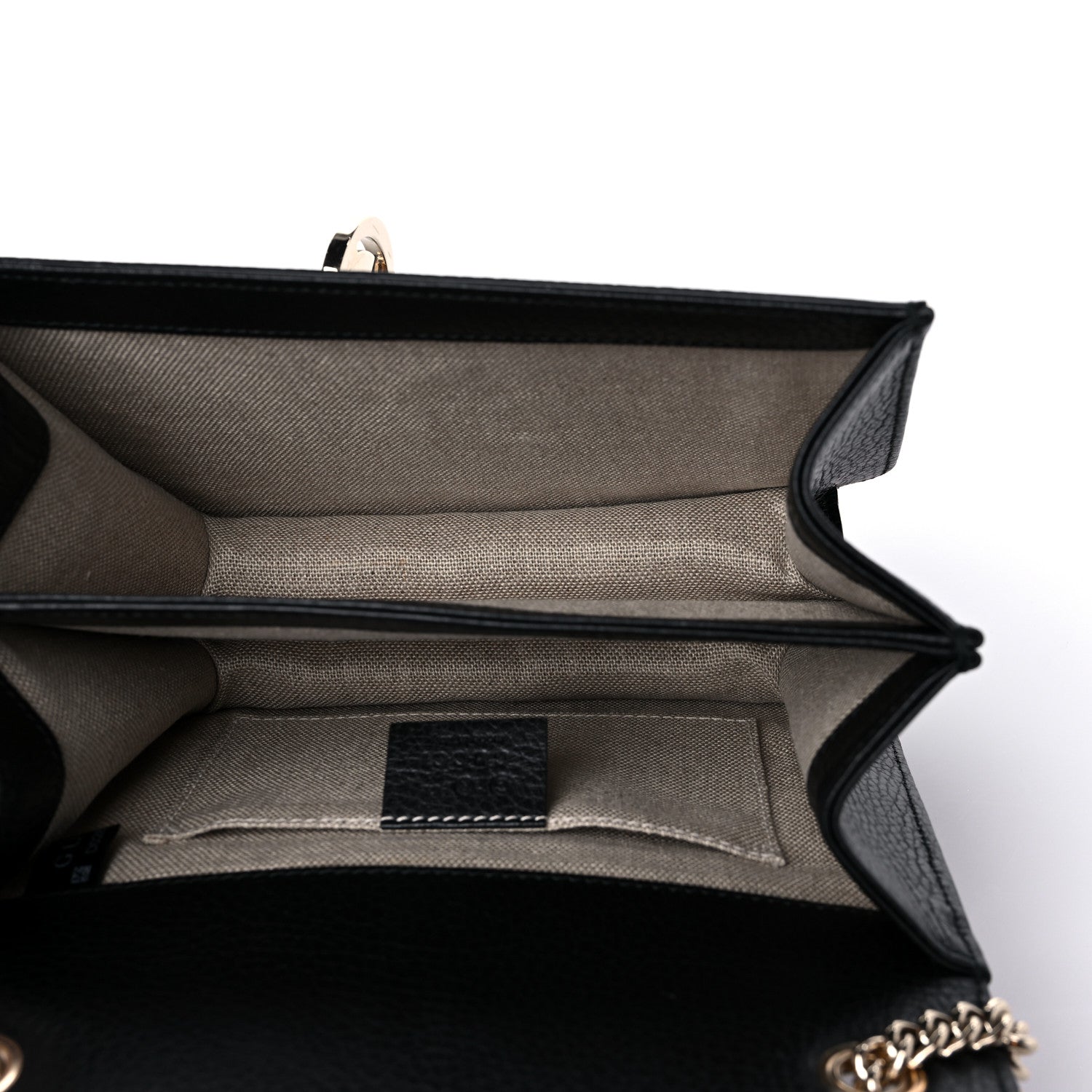 Gucci Dollar Calfskin Small Interlocking G Shoulder Bag Black 5 of 11