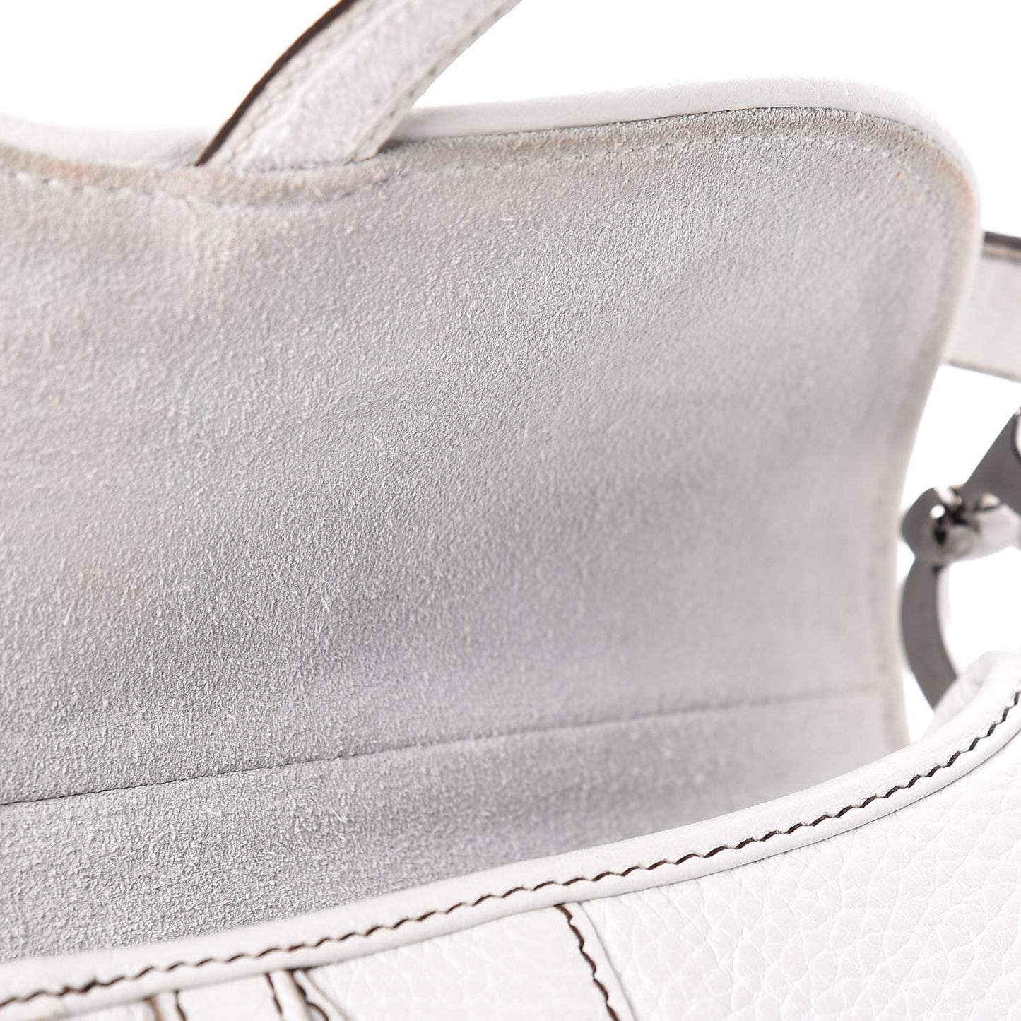 Calfskin Saddle Bag White