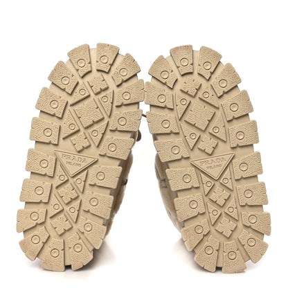 Prada Shearling Logo Apres Ski Ankle Boots 35 36 Beige 5 of 7
