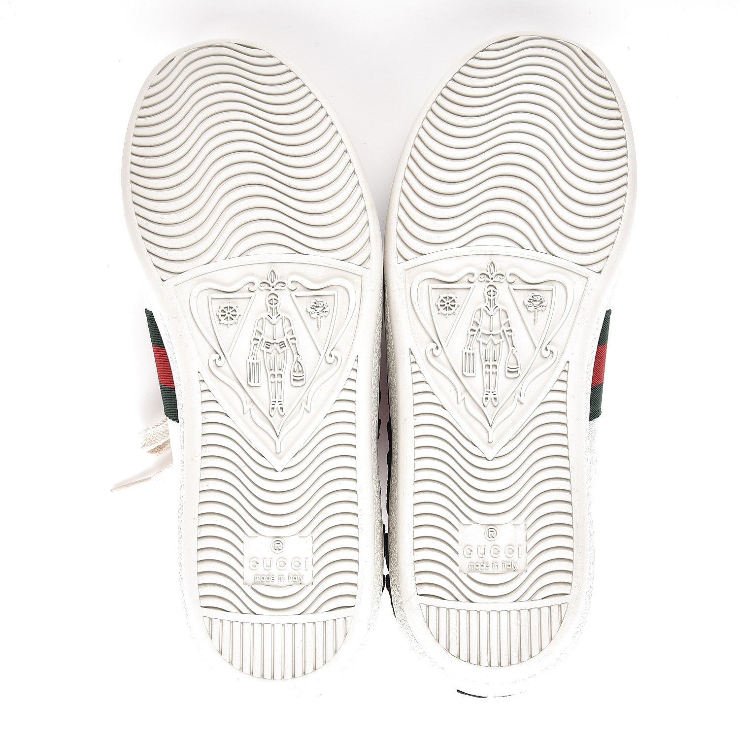 Gucci Metallic Calfskin Floral Embroidered Ace Sneakers 36.5 Silver 5 of 11