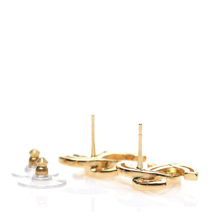 Chanel Metal Obazine CC Earrings Gold 3 of 4