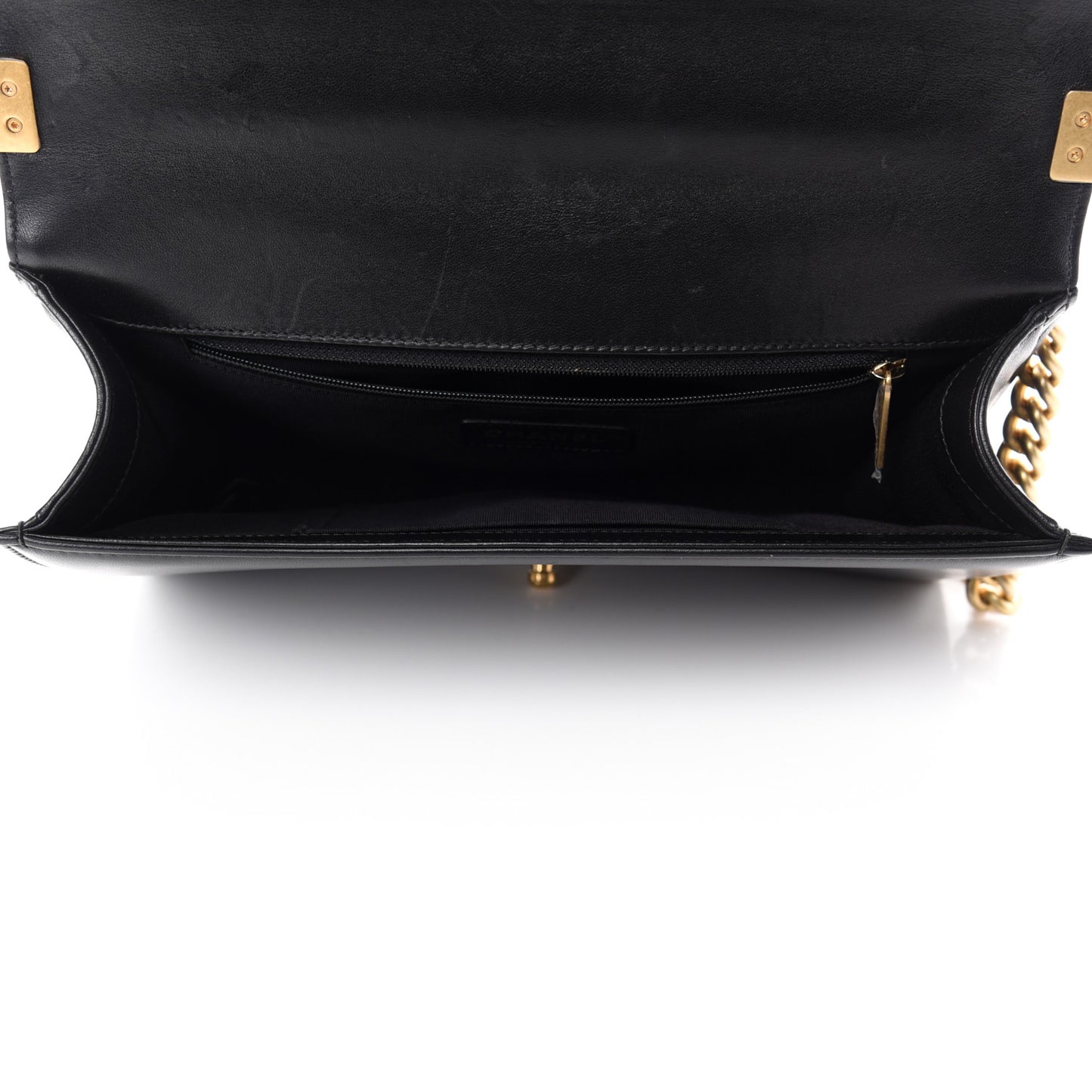 Lambskin Quilted New Medium Boy Flap Black