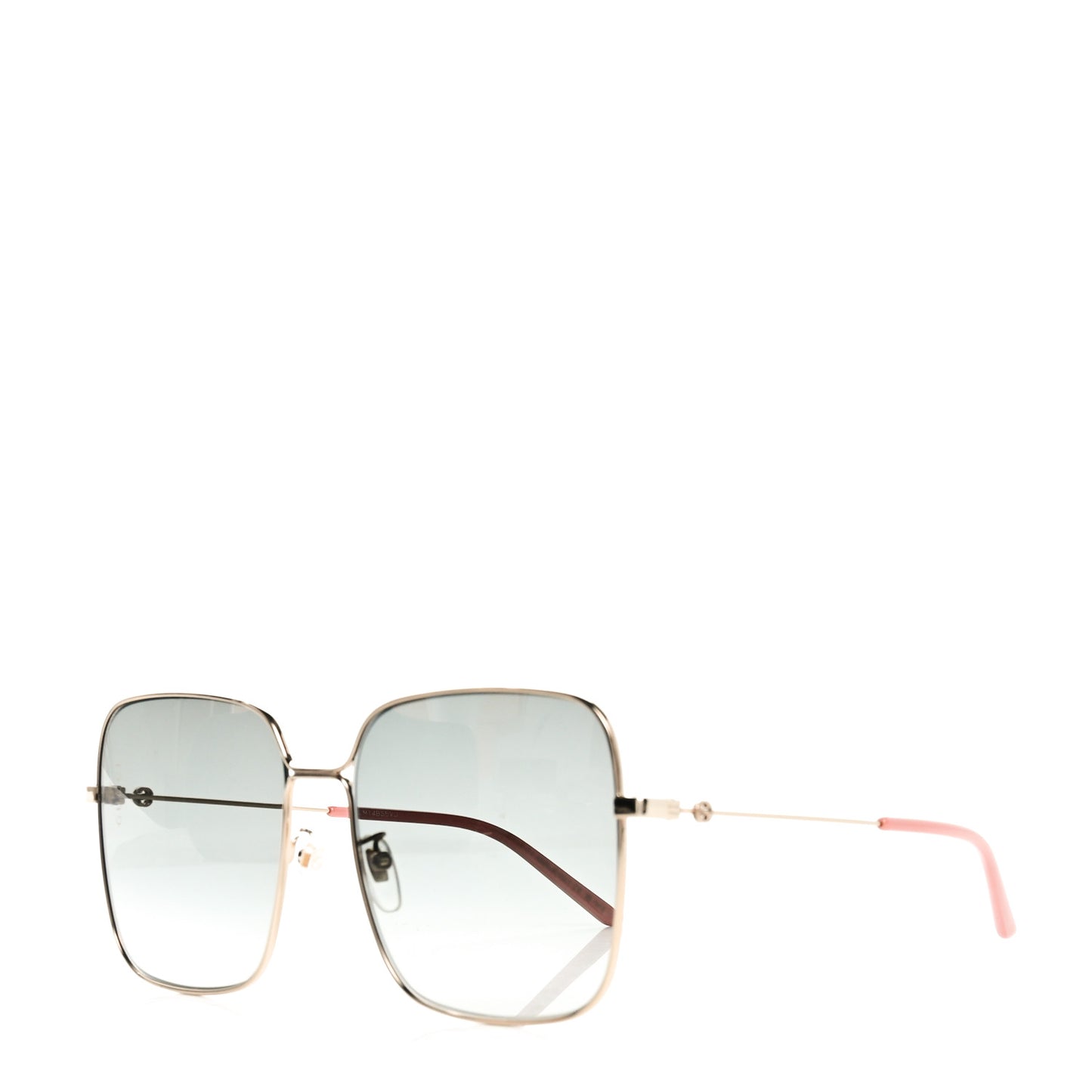 Metal Square Frame Sunglasses GG0443S Gold Pink